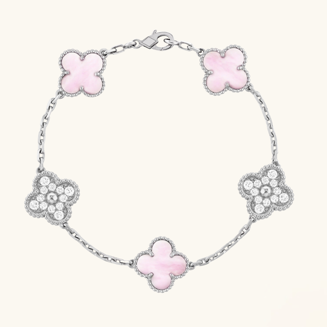 CLOVER | Rosa/Silber Armband Prestige