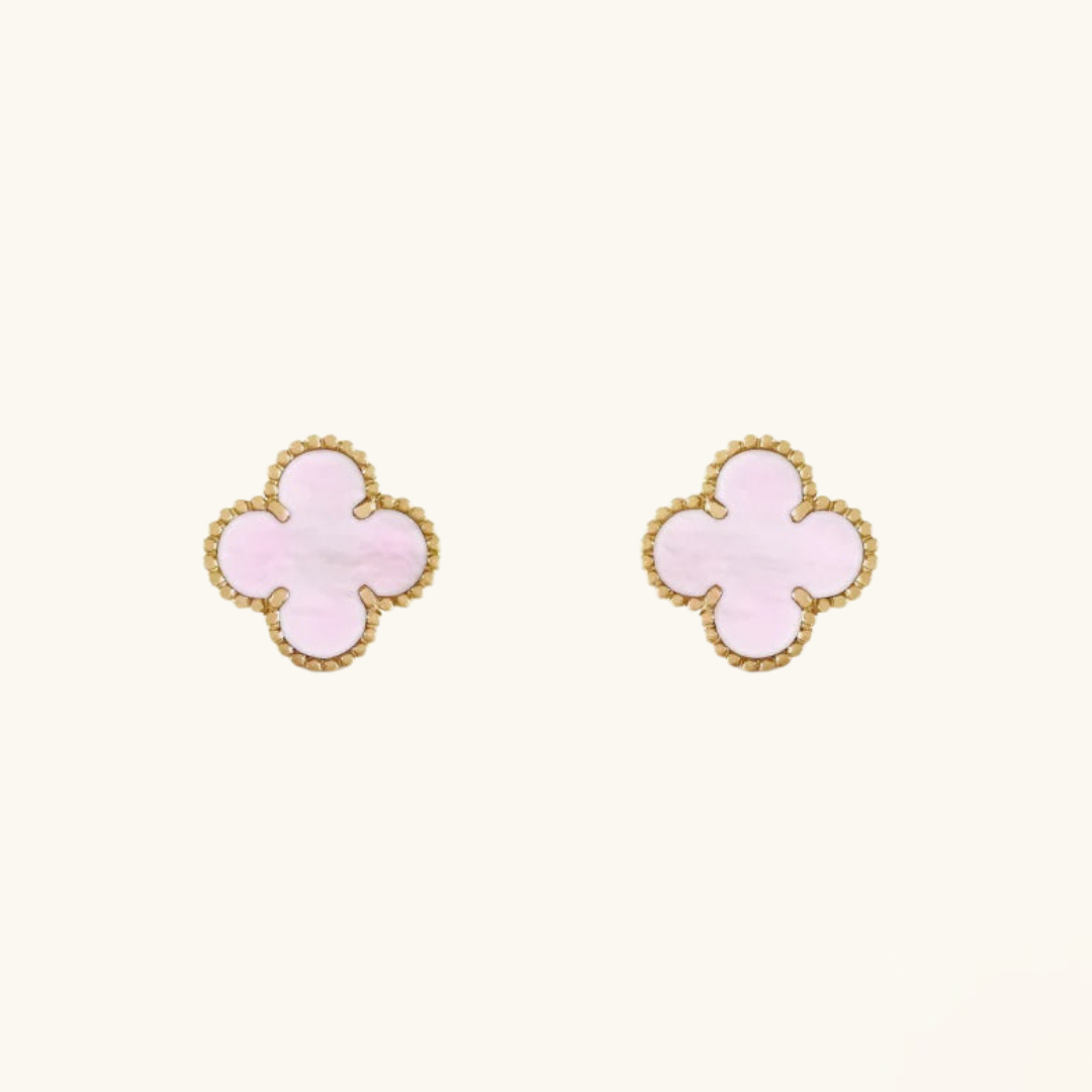CLOVER | Boucles d'oreilles roses