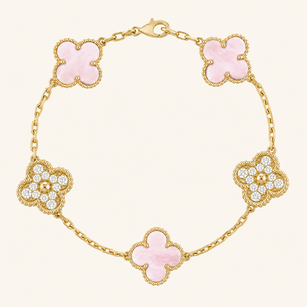CLOVER | Bracelet Prestige Rose Doré