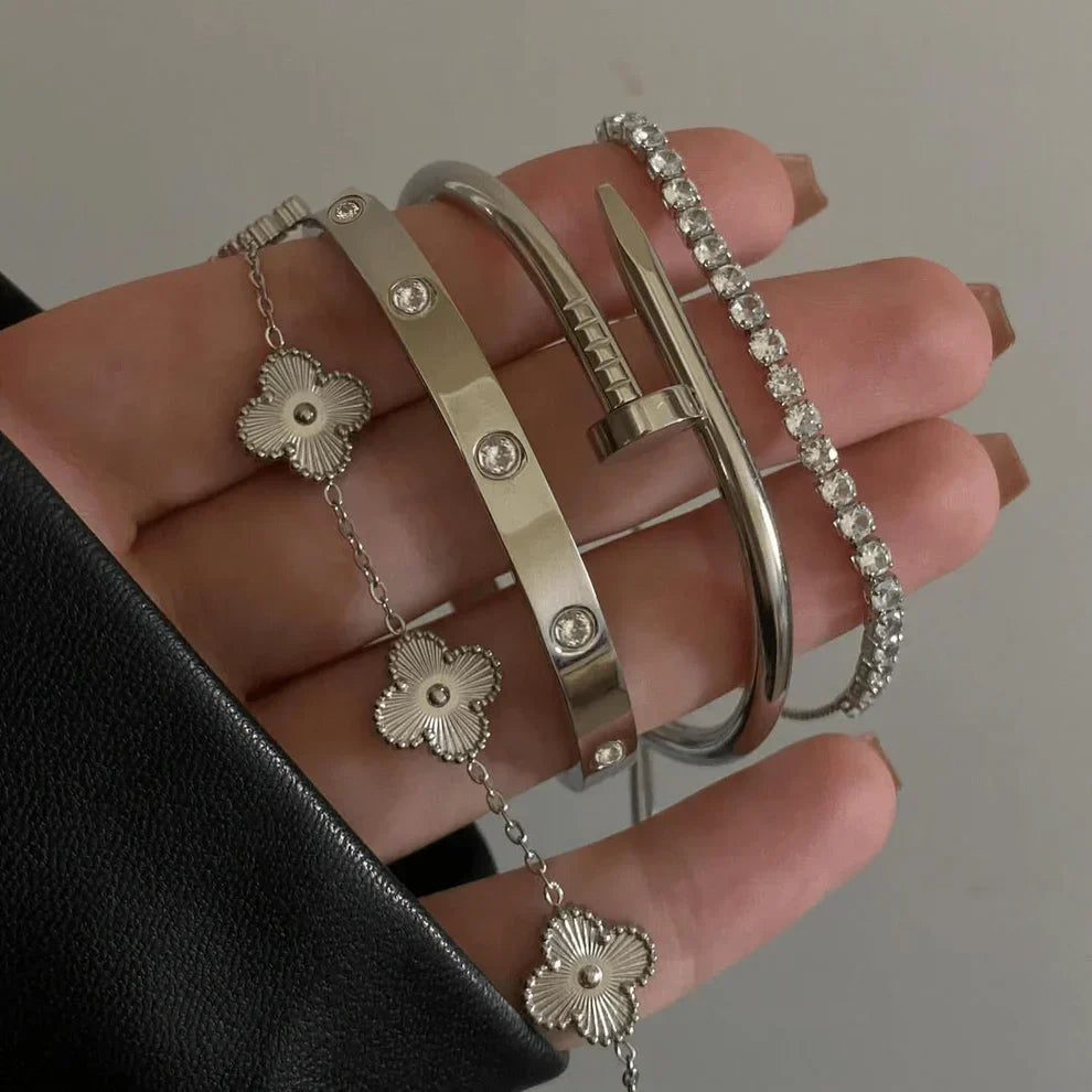 4er-Armband-Set „Silvio“