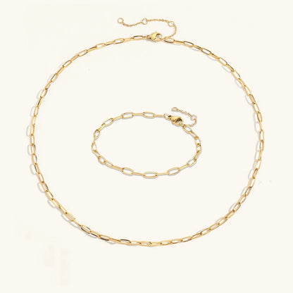 Aurelia Paperclip Chain Set