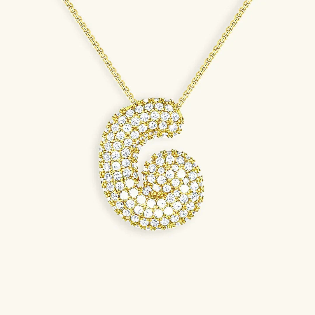 Initial Bubble Necklace