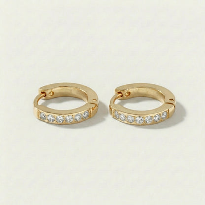 Celeste Pavé Hoops