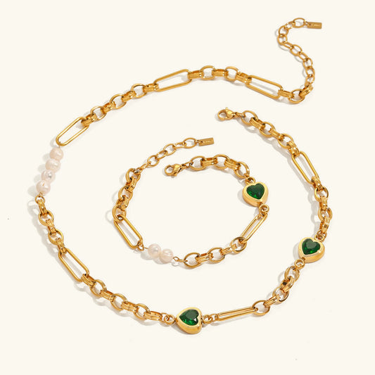 Maddison Emerald Chain Set