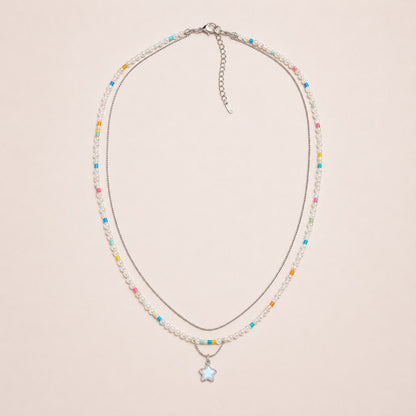 Star Pearl Layered Necklace
