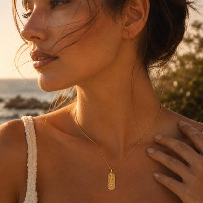 Grace Inscribed Bar Necklace