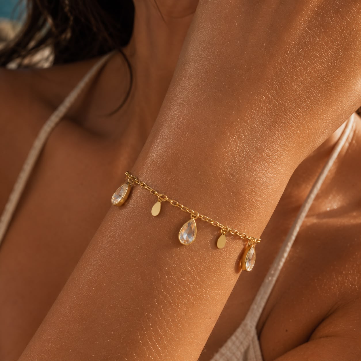 Aurelia Crystal Charm Bracelet