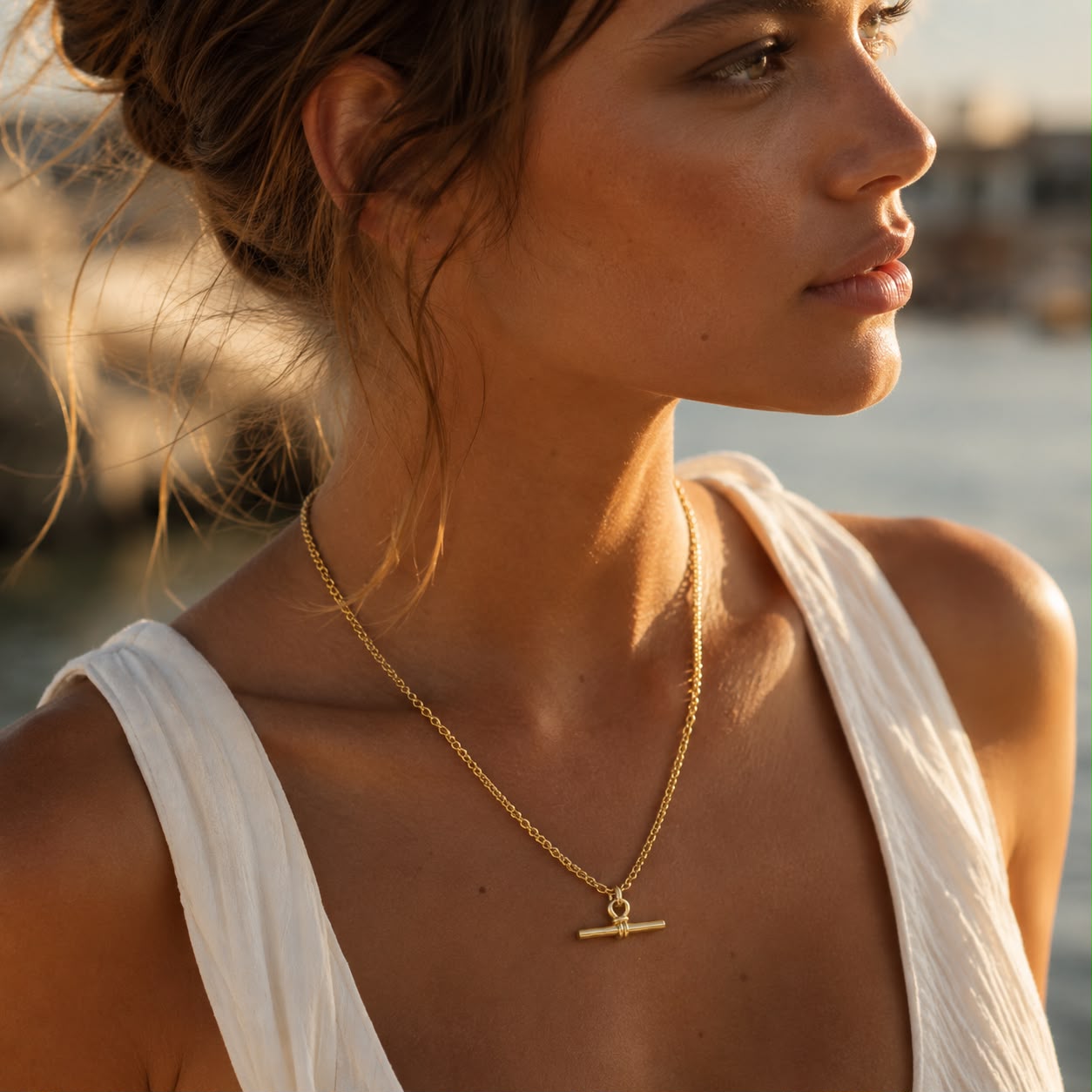 Aurelia Bar Pendant Necklace