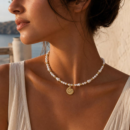 Nerina Pearl Seashell Necklace