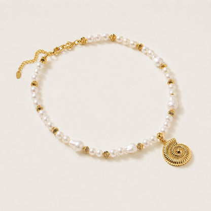 Nerina Pearl Seashell Necklace