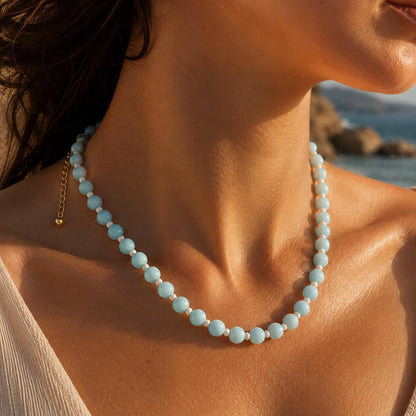 Azure Harmony Bead Necklace