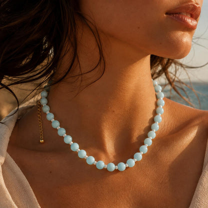 Azure Harmony Bead Necklace