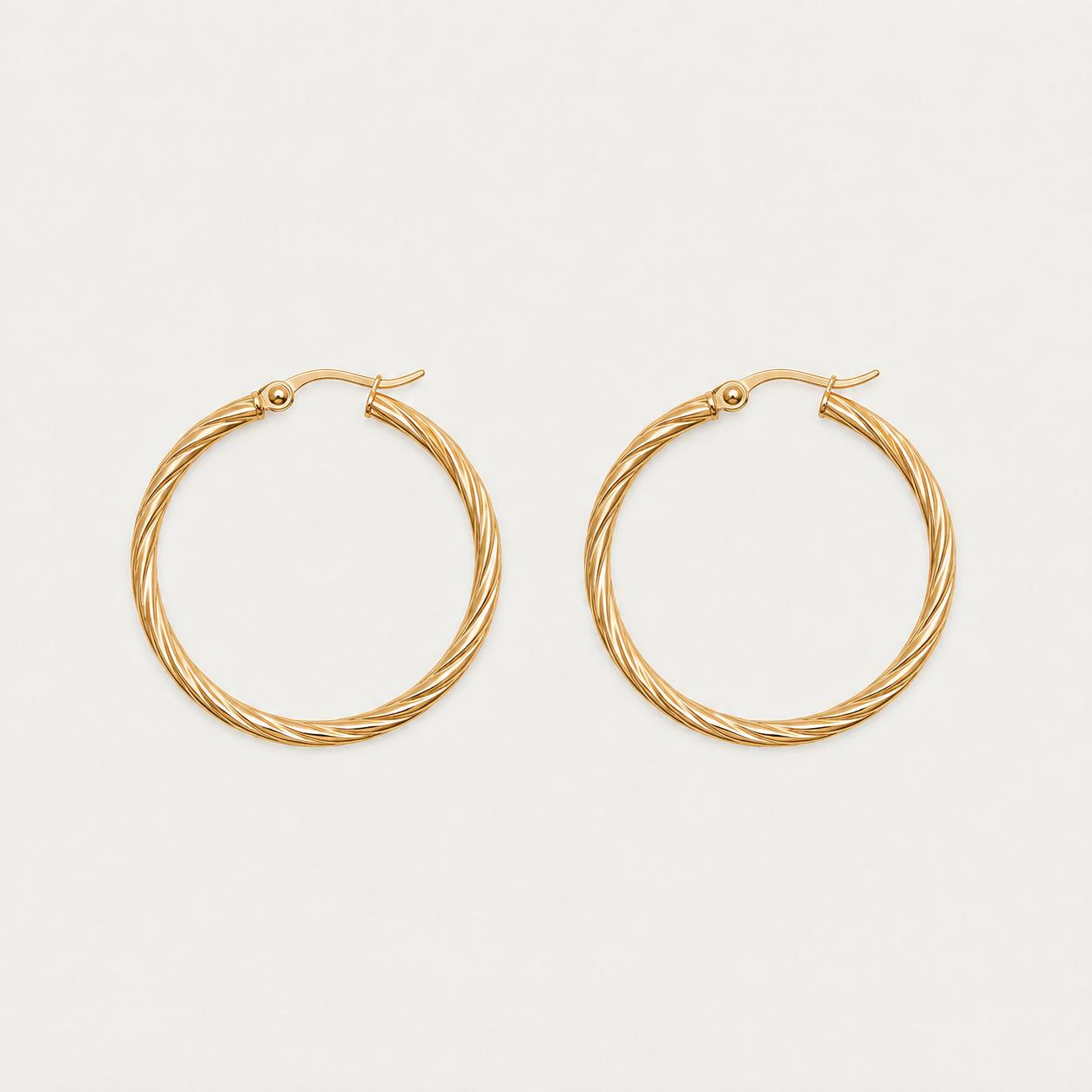 Riviera Twisted Hoop Earrings