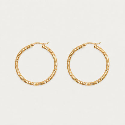 Riviera Twisted Hoop Earrings