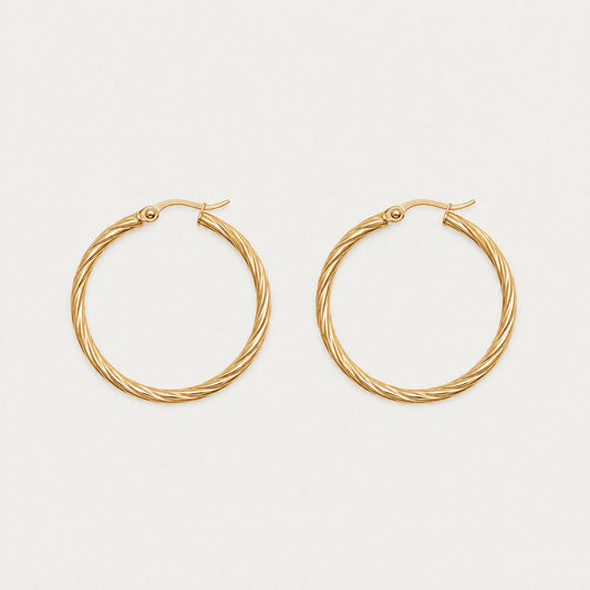 Riviera Twisted Hoop Earrings