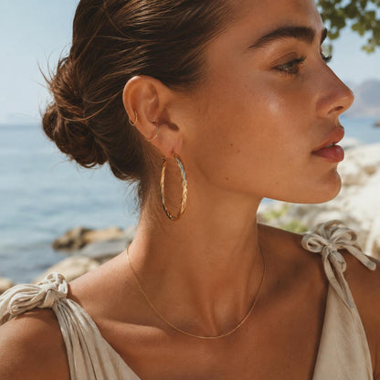 Riviera Twisted Hoop Earrings