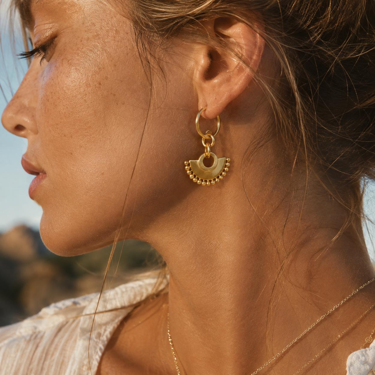 Aurora Fan Drop Earrings