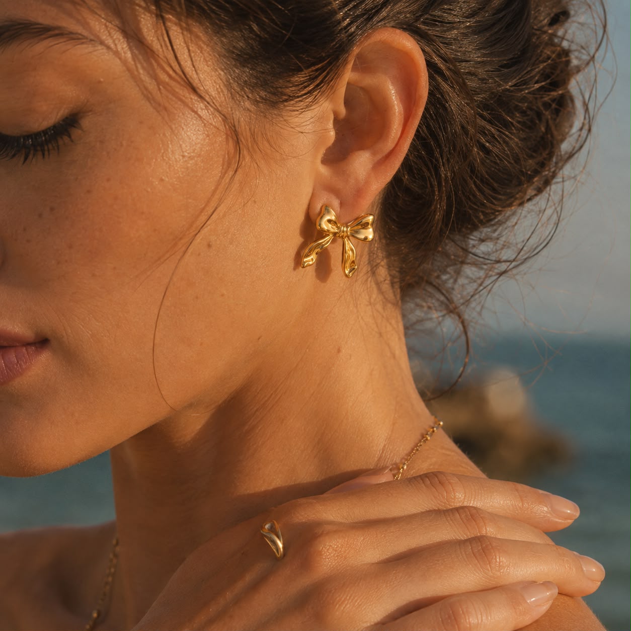 Fleur Ribbon Earrings