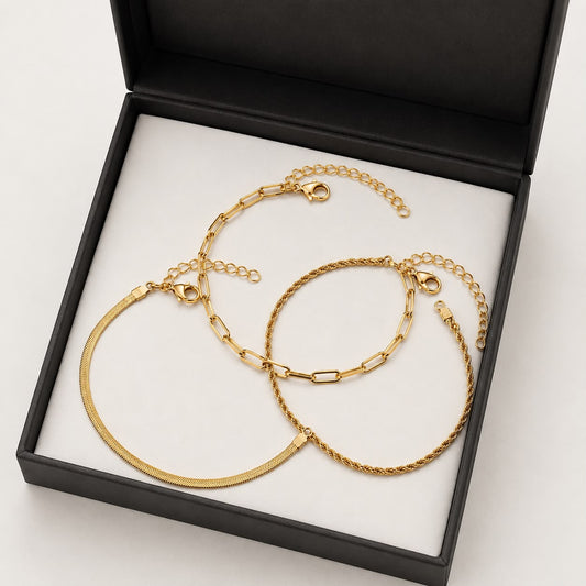 Golden Essentials Bracelet Stack