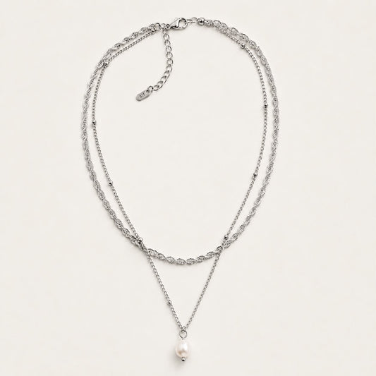 Silver Pearl Harmony Necklace