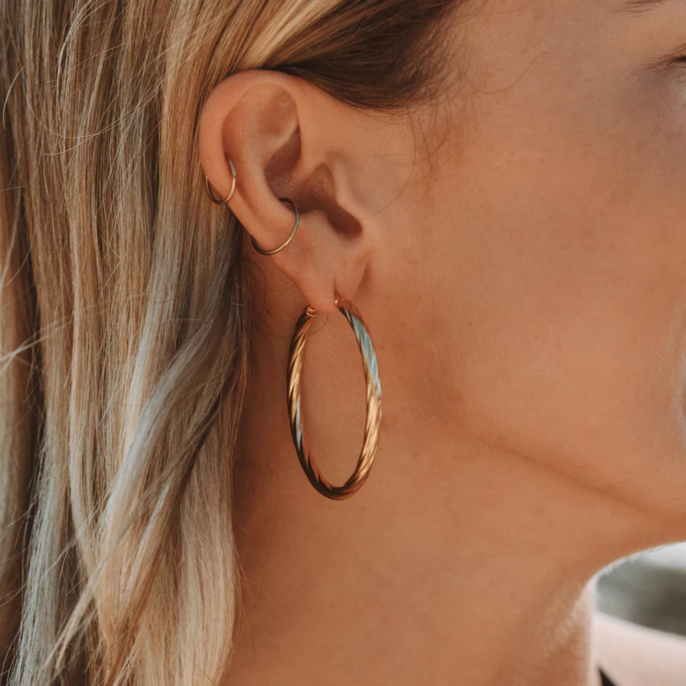 Riviera Twisted Hoop Earrings