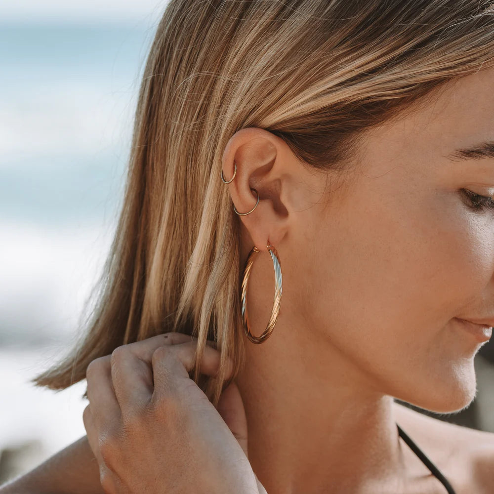 Riviera Twisted Hoop Earrings