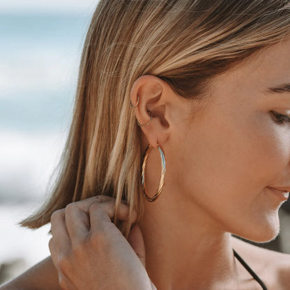 Riviera Twisted Hoop Earrings