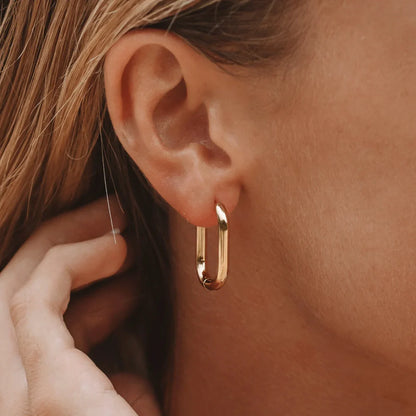 Signature Oval Hoop Earrings