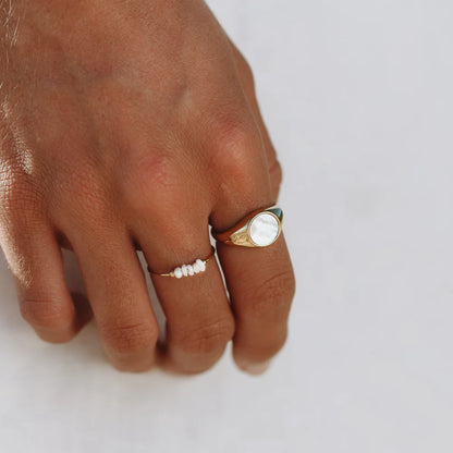 Pearl Signet Ring