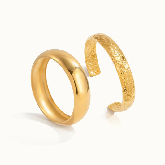 Vana Sculpted Bangle Duo