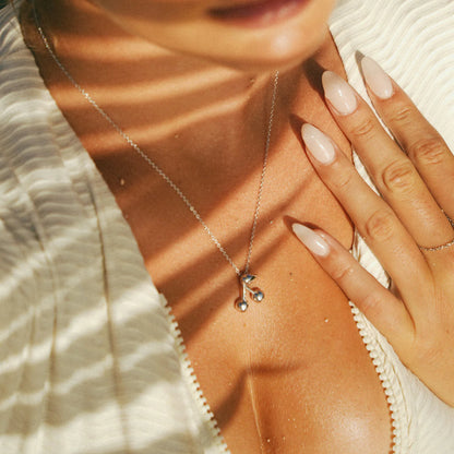 Elara Cherry Charm Necklace